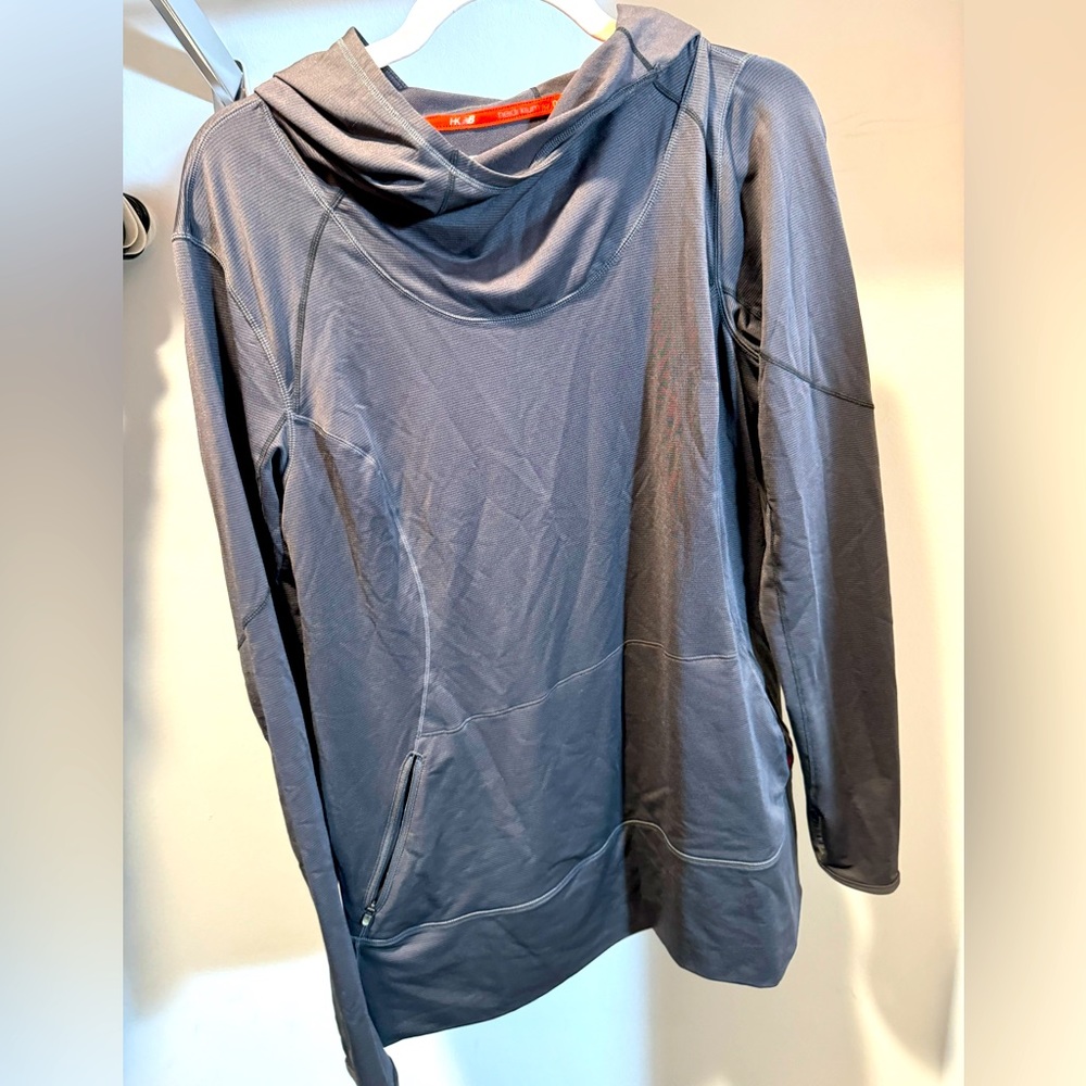 New Balance Heidi Klum Grey Hooded Top with Zipper Pockets - Women’s XL